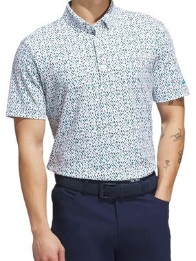 New adidas Men's Ultimate365 Micro Argyle Golf Polo Medium